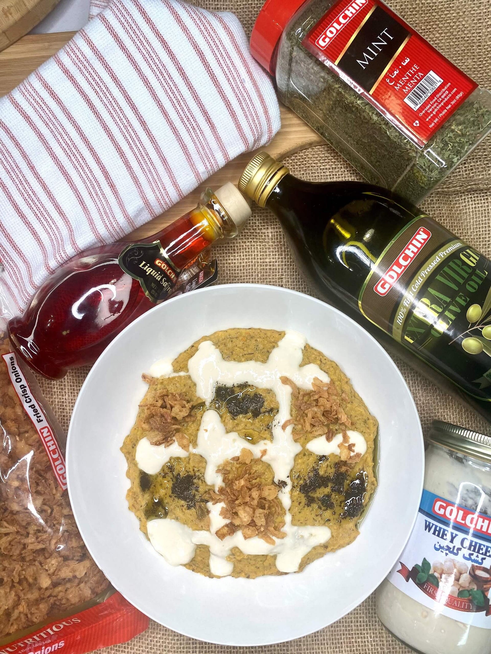 Kashke Bademjan' Iranian Whey Cheese and Eggplant Drip