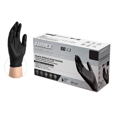 AMMEX® Professional Exam Black Nitrile Gloves (Case of 1000)