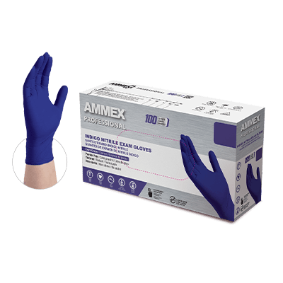 AMMEX® Professional Exam Indigo Nitrile Gloves (Case of 1000)