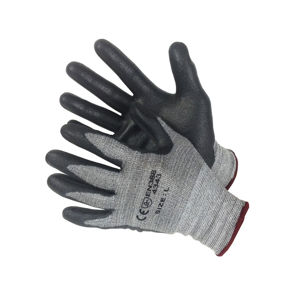 Cut Resistant Lycra Shell with PU Palm Coated 20-3338GBK
