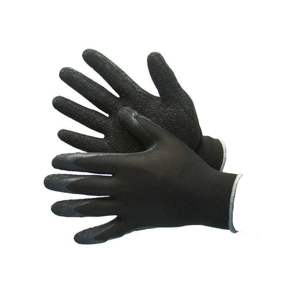 Black Polyester Shell with Textured Black Latex Coating 50-8842PBK