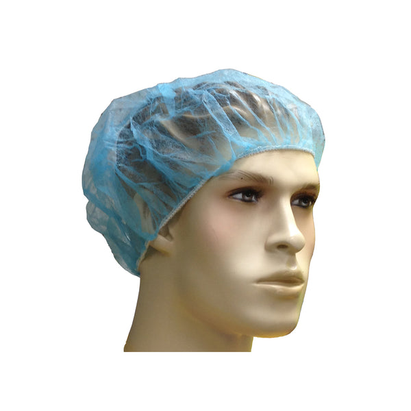 24" Pleated Blue Bouffant Caps 00-1124B-500